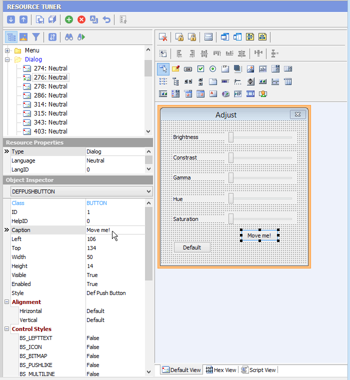 Resource Editor Advanced Features