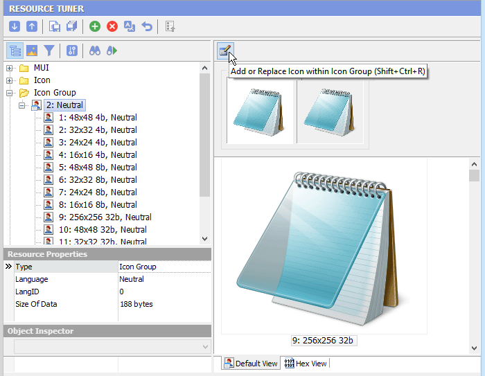 Change icons with Resource Editor